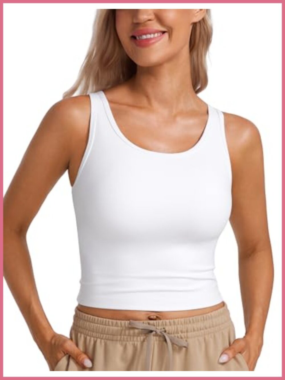CRZ YOGA Butterluxe Double Lined Tank Top Fitted Yoga